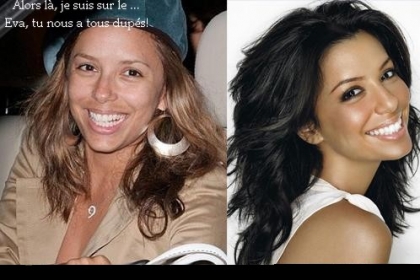 eva sans et avec maquillage