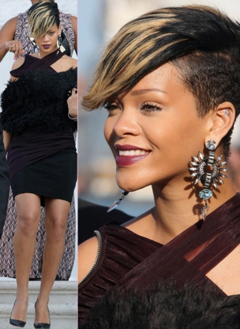 rihaana en robe noir