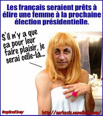 sarko deguise� en femme