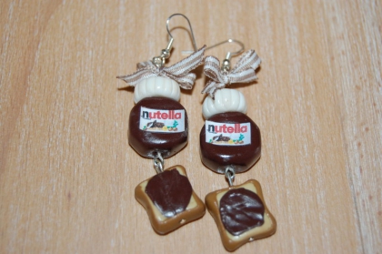 Boucle d'oreille nutella 