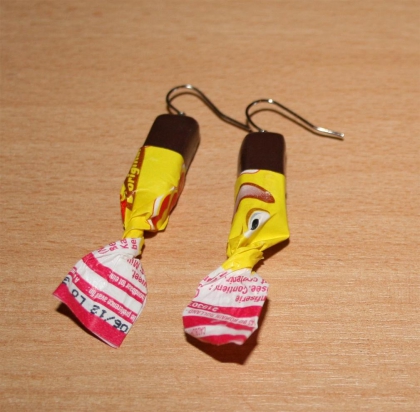 Boucle d'oreille Carambar