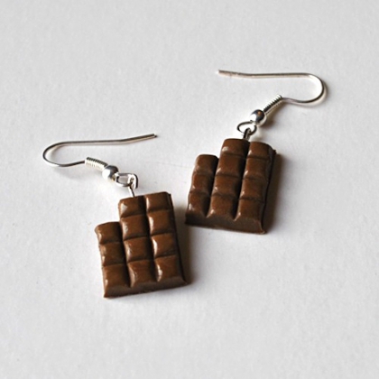 Boucle d'oreille Careaux de chocolat