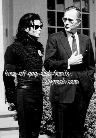 Michael and le Pr�sident George Bush