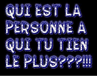 question pour vous