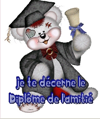 j'offre ce diplome a celle qui me met 20 coms.