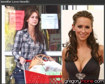 stars avant et apr�s le maquillage.....