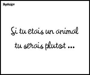 si tu tait un animal