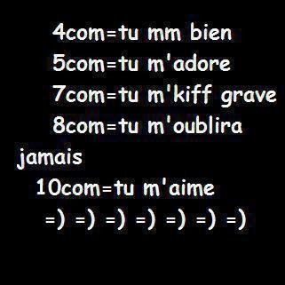 comment vous m'aimez ?