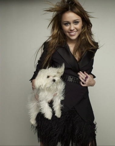 Miley cyrus et son chien