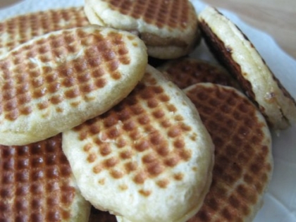 gaufrettes four� a la cr�me au chocolat blanc