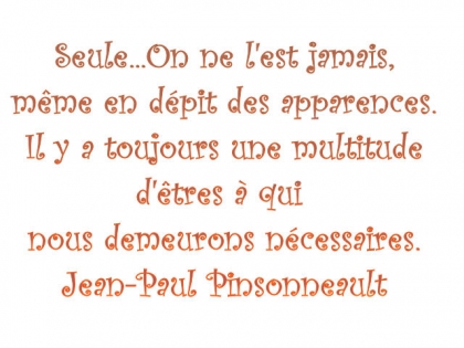 la solitude fait parti de la vie