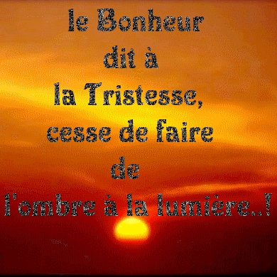 le boneheur et la tristesse