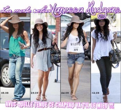                    Vanessa accro � son chapeau � 68$ ??           