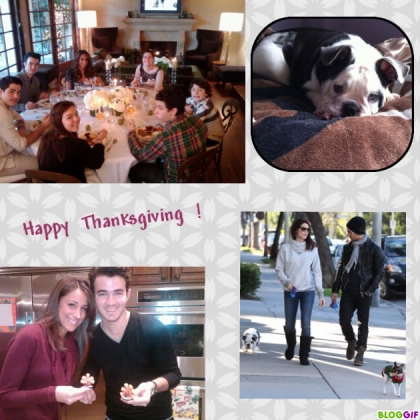 Les Jonas Brothers tous runis pour fter Thanksgiving.