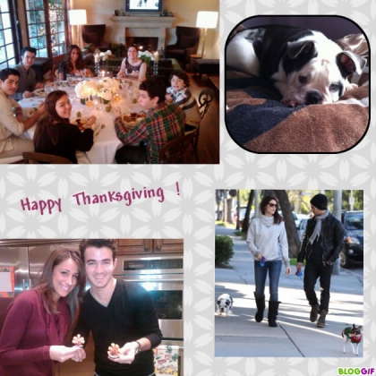 Les Jonas Brothers tous r�unis pour f�ter Thanksgiving.