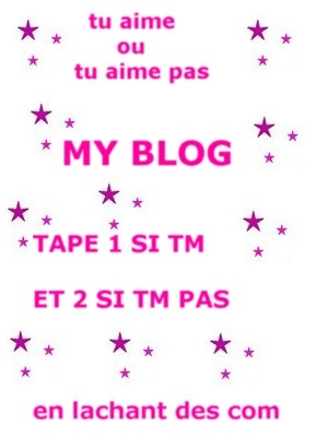 tu aimes mon blog ou non ?