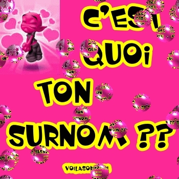 c koi ton sur nom ?