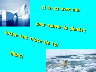 laisser un com pour sauver la terre !!