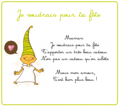 je voudrais pour ta f�te ...