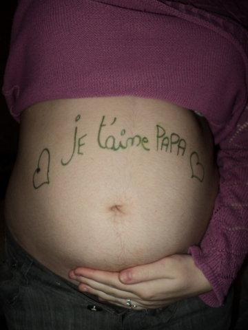 mon ventre + je taime papa