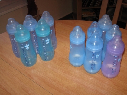 les biberons de ma filles 