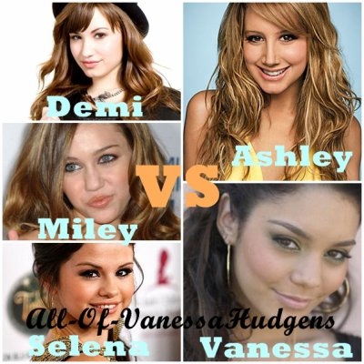 Selena Gomez vs Miley Cyrus vs Demi Lovato vs Ashley Tisdale vs Vanessa Hudgens