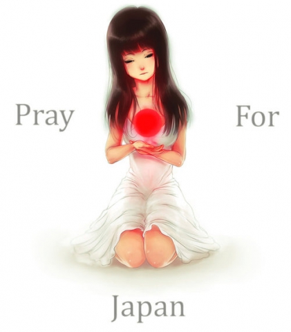 Pray for Japan.Prions pour le Japon.