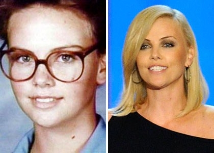 Charlize Theron enfant et adulte