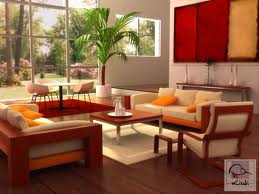 salon avec vu du derière de la maison