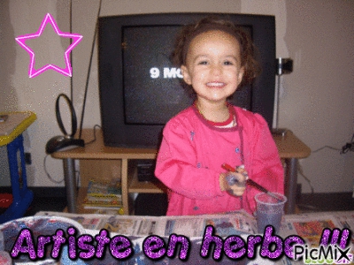 artiste en herbe!c ma fille!