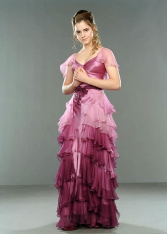 Hermione Granger avec sa belle robe de bal 
