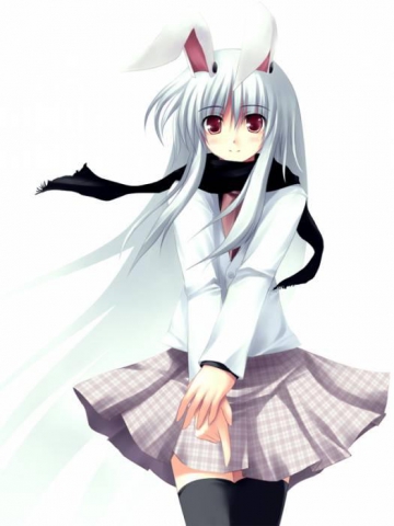 fille mangas deguiser en lapin