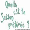 quelle est ta saison pr�f�r�