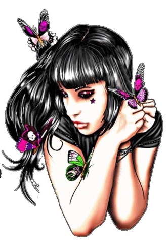 les fille et les papillon