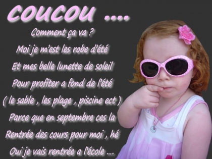 Ma fille est rentr� a la maternelle 