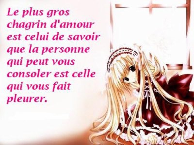 Le plus gros chagrin d'amour!