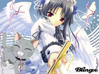 l'ange et son chat gris(ou)