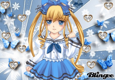 Shinku <<Rozen Maiden>> poupe (robe bleu)