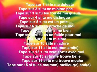 Tape les chiffres pour me d�crire 