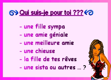 je suis qui pour toi?