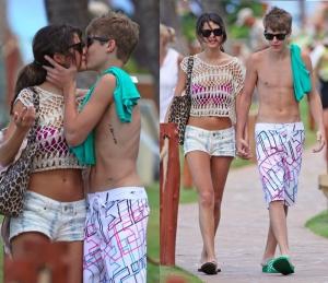 Trop chou __ justine bieber et selena gomez ki s embrasse