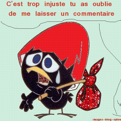 si vous ne me laisser pas commentaire je sens que je vais pleurer 
