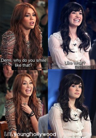 miley cyrus with demi ...BY ME ENRIQUE...