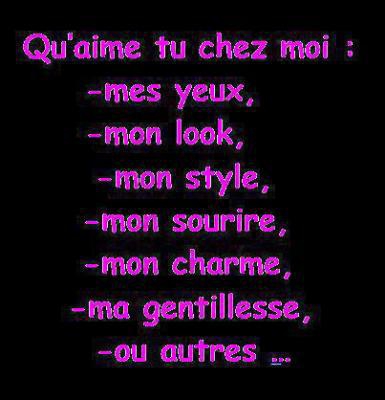 q'aime tu chez moi ??????